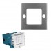Φωτιστικό Χωνευτό Τετράγωνο LED 0.6W 230V 6200K Ψυχρό Φως Αλουμινίου Inox 9621 IP54